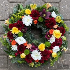 Színes Búcsúzás Kegyeleti Koszorú
