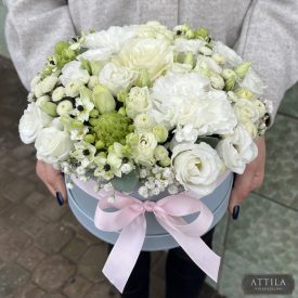 Fehér Gyönyör Virágdoboz